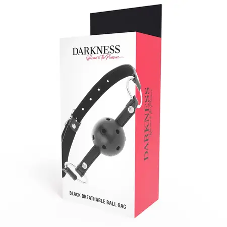 Darkness Podesivi crni silikonski prozračni gag - Univerzalno prijanjanje