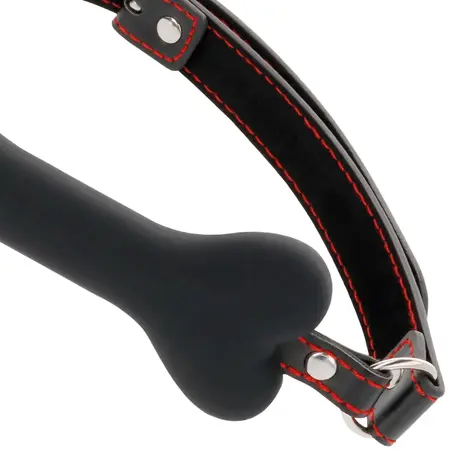Darkness Crni koštani silikonski podesivi gag Vodootporan 14.8 cm