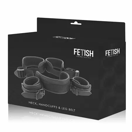 Fetish Submissive Podesivi sistem za vezivanje sa neoprenskom postavom Crni