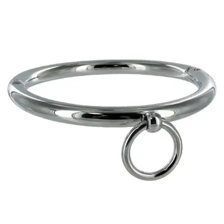 Metal Hard čelična ogrlica sa O-prstenom 10cm - sjajni nerdajući finiš