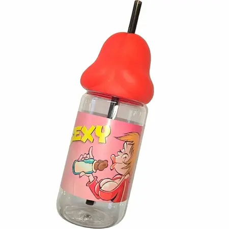 DIABLO PICANTE Red Party Baby Bottle 360ml Fun Shaped Drinkware