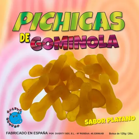 Diablo Goloso Banana Gummy Slices Fun Party Candy Box 120g