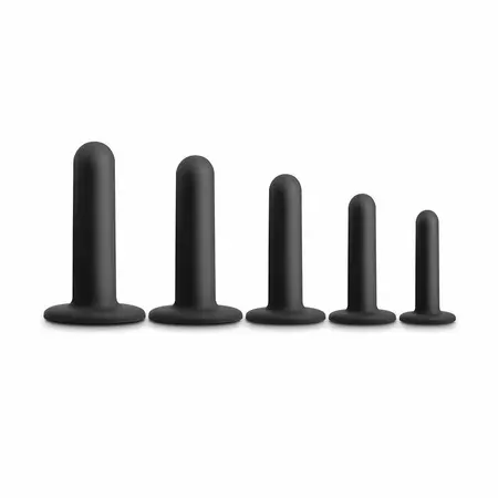NS Novelties Renegade Dilator Kit Black - 5-Piece Silicone Set