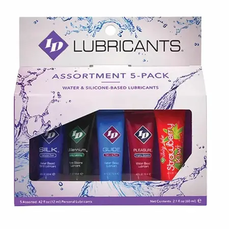 ID Juicy Lube Raznovrsne Tubice Lubrikanta na Bazi Vode 5x12ml Bez Šećera