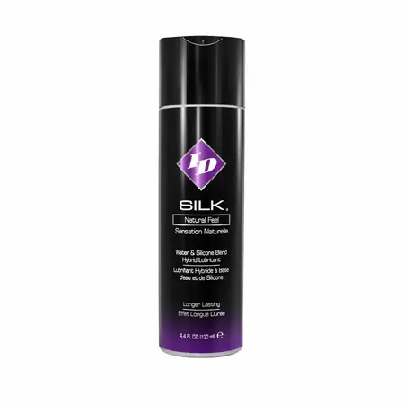 ID Silk Hybrid Lubricant 130ml - Silicone & Water Blend, Natural Touch