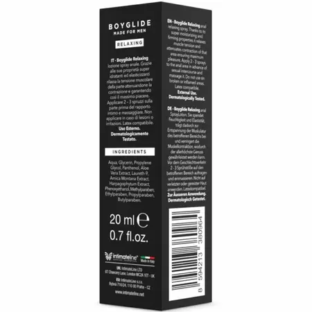 Intimateline Boyglide Comfort Formula Anal Relaxing Spray 20 ml
