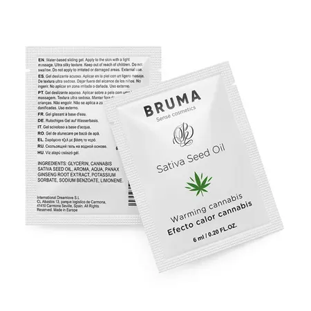 BRUMA Sativa Seed Oil Glide Gel Warming Effect Cannabis Aroma 6 ml