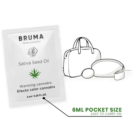 BRUMA Sativa Seed Oil Glide Gel Warming Effect Cannabis Aroma 6 ml