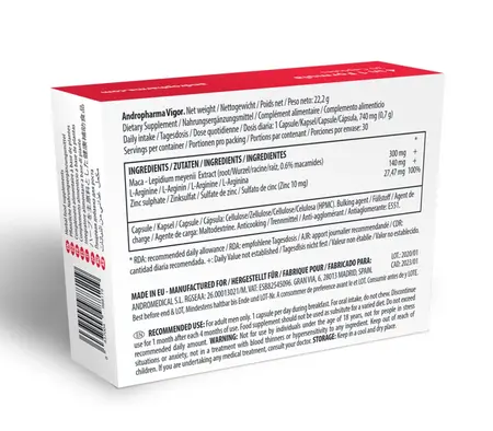 Andropharma Vigor Napredna Biljna Formula 30 Kapsula - Podrška Muškoj Vitalnosti
