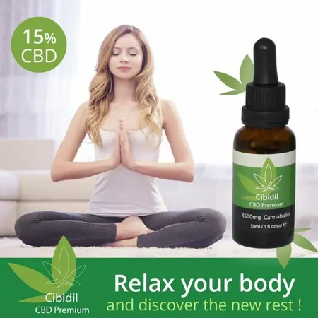 500 Cosmetics Cibidil Relaxing CBD Oil 15% 30ml - Hemp Extract Formula