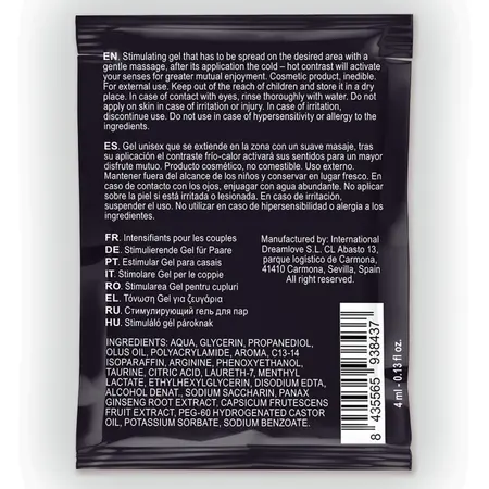 Spartan Vegan Gel for Men Hot-Cold Effect 4ml - Plant-Based Formula