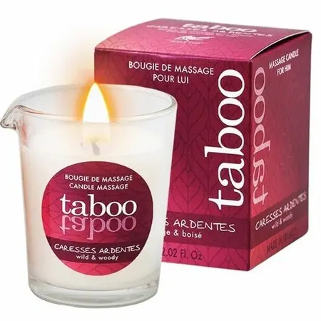 RUF Taboo masažna sveća za njega – aroma paprati, 60g, prirodna ulja