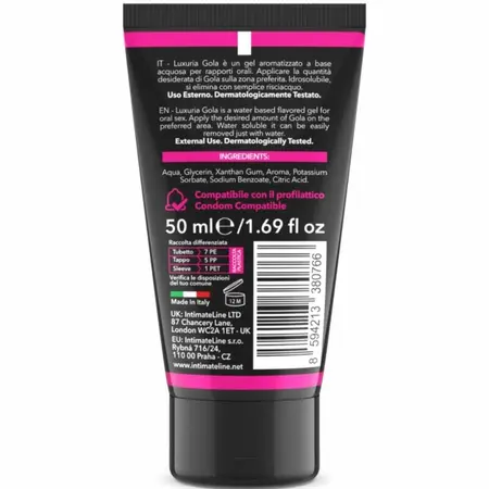 Intimateline Luxuria oralni gel višnja 50ml – aromatizovana hidrirajuća formula