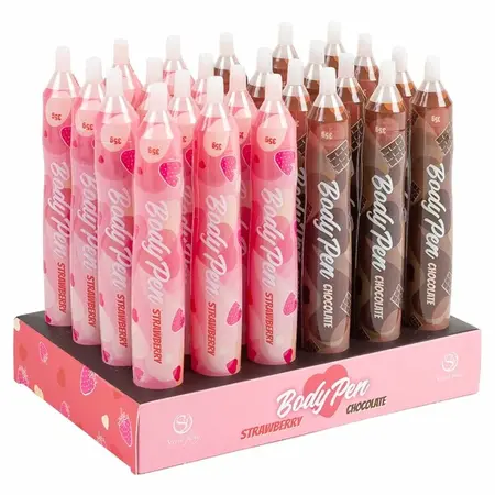 Secret Play Body Pen Display 24 Flavored Edible Drawing Pens Set
