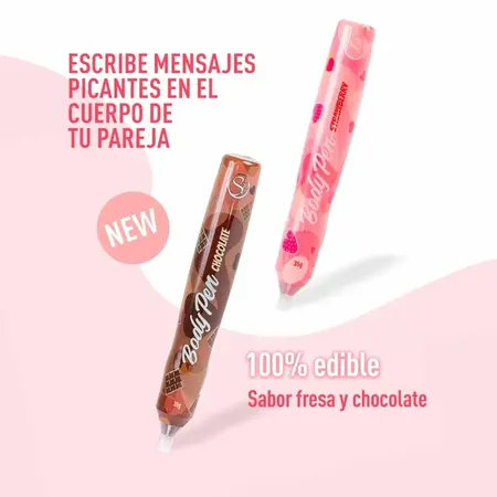 Secret Play Edible Body Art Pen Strawberry Flavour 35g - Creative Skin Marker