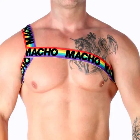 Macho Roman pojas L/XL – podesivi elastični dodatak za telo Pride izdanje