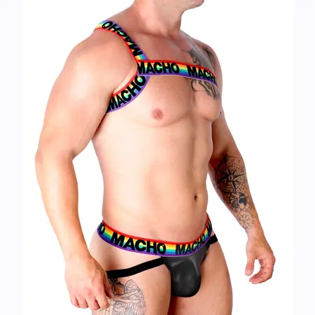 Macho Roman pojas PRIDE S/M – elastični podesivi modni dodatak