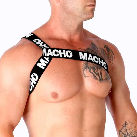 Macho Roman pojas beli L/XL – podesivi elastični modni dodatak