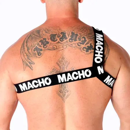 Macho Roman pojas beli L/XL – podesivi elastični modni dodatak