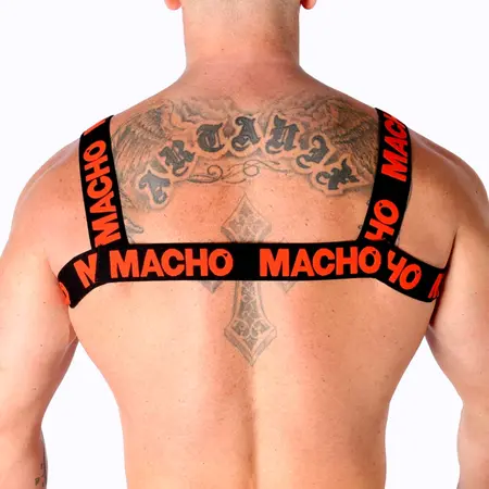 Macho Double Red Harness - Adjustable Elastic Fashion Accessory