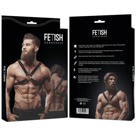 Fetish Submissive Attitude muški podesivi grudni pojas od veganske kože