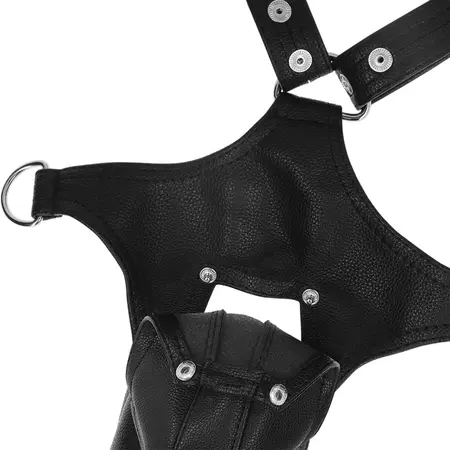 Fetish Submissive Attitude muški podesivi V-oblika pojas od eko kože