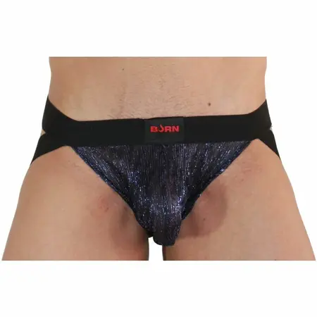 BURN Jockstrap 006 Shiny Blue/Black L - Premium udobnost i stil