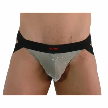 BURN Jockstrap Shiny Beige/Black S - Premium udobnost i jedinstven dizajn