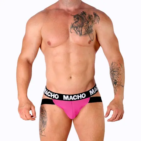 Macho MX28FR Jockstrap Pink Neon L - Anatomski potporni donji veš