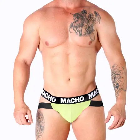 MACHO MX28FA Jockstrap Žuta S - Prozračna Likra Podrška