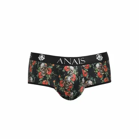 Anais Men Power Jock Bikini S - Open Back, Rose & Skull Print, Polyamide Blend