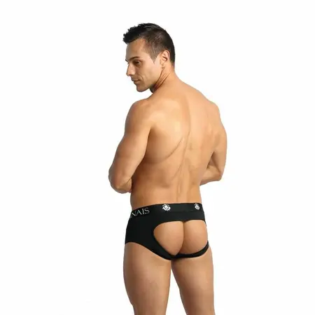 Anais MEN PETROL Jock Bikini M - Microfiber Open-Back Briefs Navy Blue