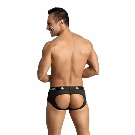 ANAIS Men Eros Jock Bikini L - Black Mesh, Open Back, Premium Material