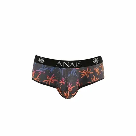 Anais Men Chill Jock Bikini XL - Crna Mreža sa Printom Palmi, Otvorena Leđa