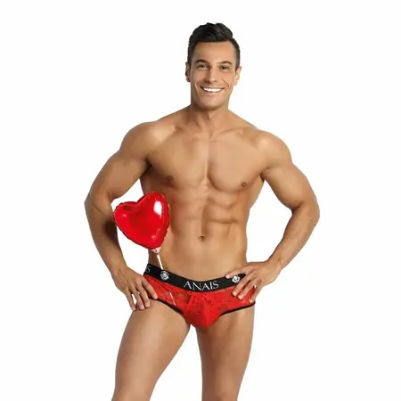 Anais Men Brave Jock Bikini S Red Floral Lace European Design