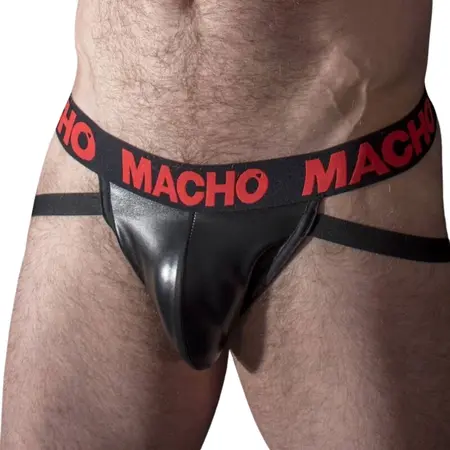 MACHO MX25RC Jockstrap Crvena Sintetička Koža Veličina S