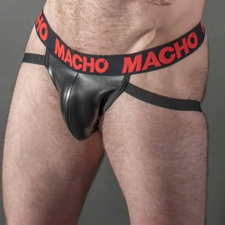 MACHO MX25RC Jockstrap Crvena Sintetička Koža Veličina S