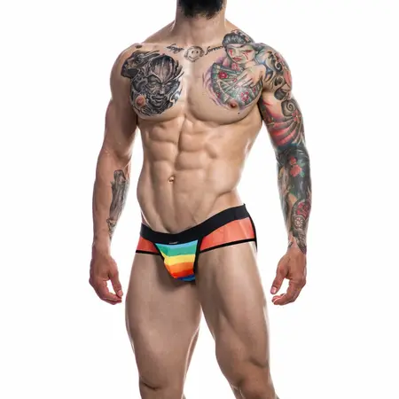 Cut4Men Jockstrap Rainbow XL - Sporty Intimate Support, Colorful Design