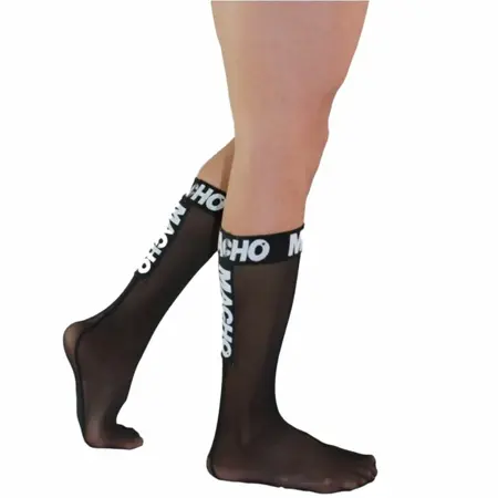 Macho Tanke Čarape Crne One Size - Poluprovidne, Ergonomski Dizajn
