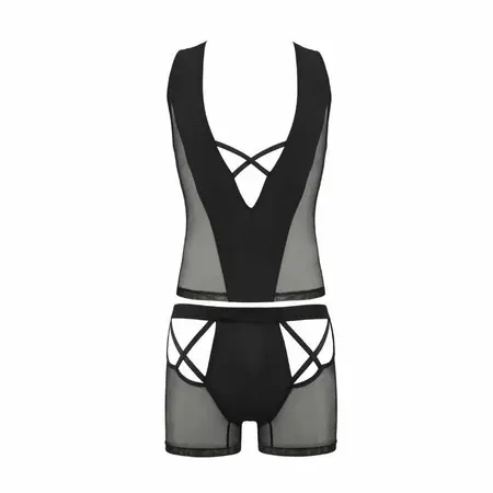 Passion Oscar Set Crni S/M - Elegantan Veš sa Oeko-Tex Materijalima