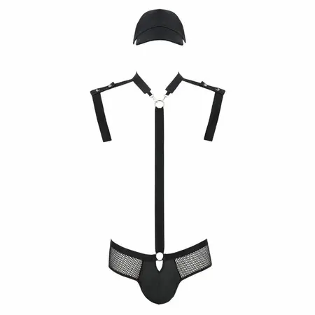 Passion Set John Crni L/XL - Moderni Poliuretanski Veš Ansambl