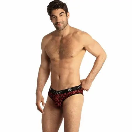 ANAIS MEN Tribal Slip XL Crveni Mikrofiber Animal Print Gaćice