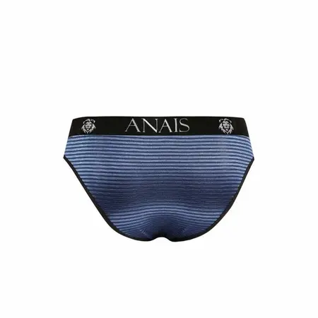 ANAIS Men NAVAL Slip L - Navy Blue Tulle Briefs with Satin Stripes