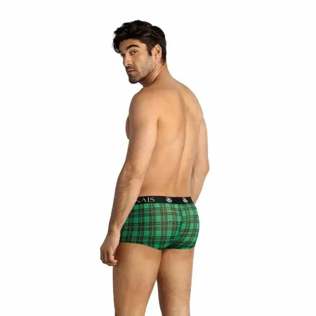 ANAIS MEN MAGIC BOXER XL - Zeleno-crne karirane meke likra gaćice