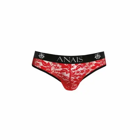 ANAIS MEN Brave Slip M - Red Floral Lace Briefs, Comfortable Fit