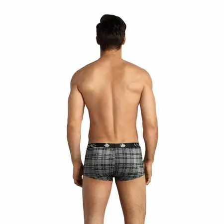 ANAIS FOR MEN Balance Boxer Shorts S - Crno-sivi karirani mikrofiber