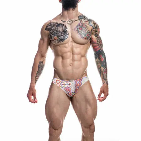 Cut4Men Low Rise Brief Aztec L - Lightweight Men’s Bikini Underwear