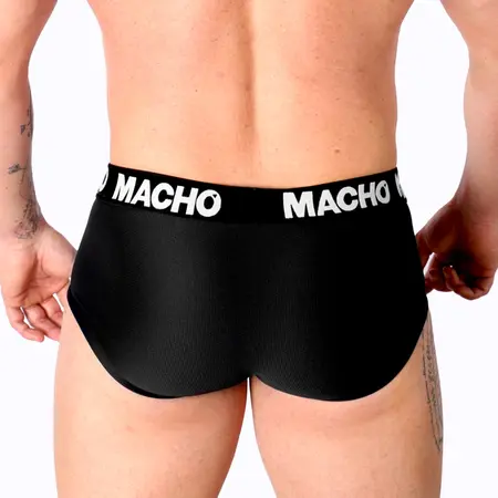 MACHO MS30NG Men's Slip Black M - Breathable Lycra Classic Briefs