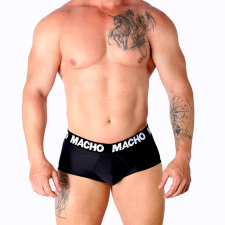 MACHO MS30NG Men's Slip Black M - Breathable Lycra Classic Briefs