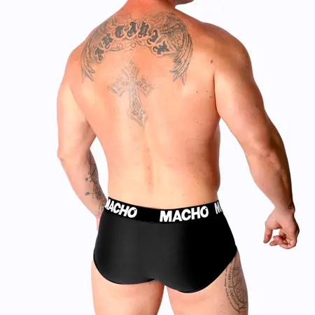 MACHO MS30NG Men's Slip Black M - Breathable Lycra Classic Briefs